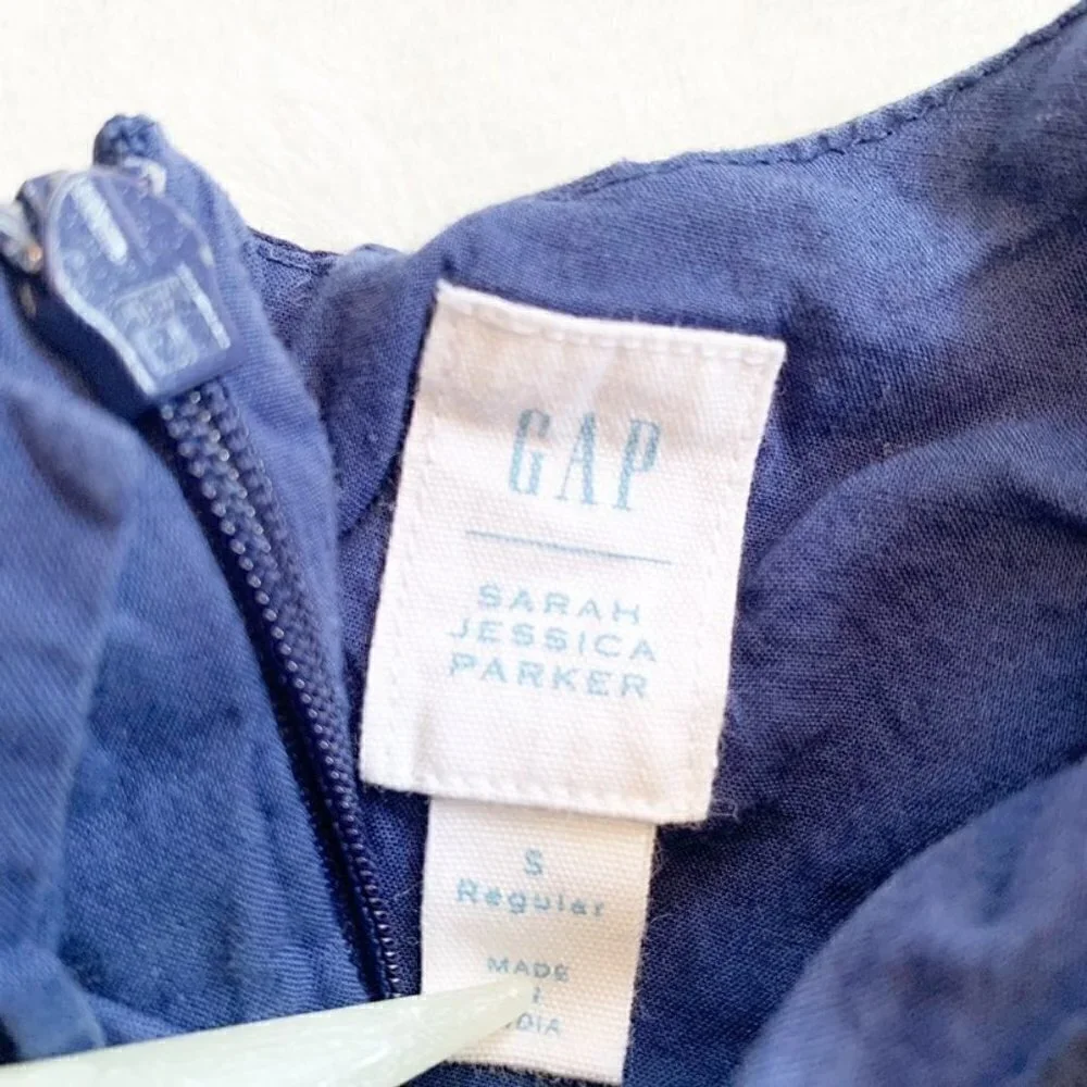 5/$25 Gap Kids Sarah Jessica Parker Plaid Embroidered Butterfly Dress Green Blue